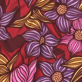 LENZING™ EcoVero™ Viskosestoff Blumen | Poppy Fabrics – merlot/apricot, 
