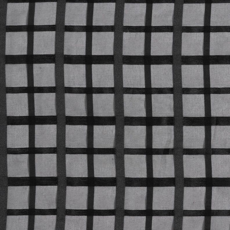 Chiffon Fensterkaro – schwarz,  image number 1