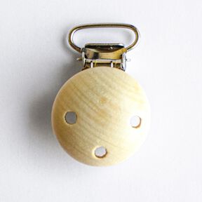 Holz-Clip Schnullerkette &ndash; natur, 