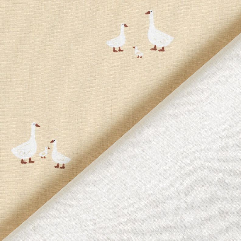 Baumwollpopeline Gänsefamilie – hellbeige,  image number 4