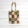 Dekostoff Gobelin herbstliches Patchwork – hellbeige/karminrot,  thumbnail number 6