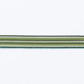 Webband Ethno [ 15 mm ] – dunkelgrün/grasgrün, 
