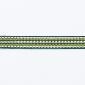 Webband Ethno [ 15 mm ] – dunkelgrün/grasgrün, 