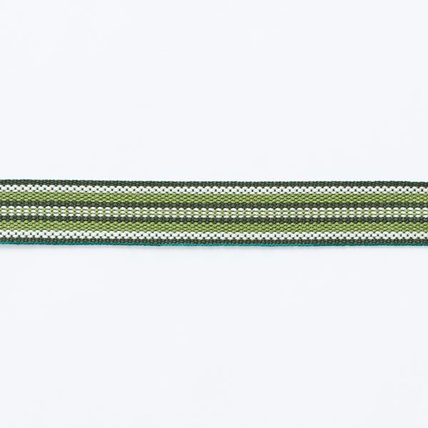 Webband Ethno [ 15 mm ] – dunkelgrün/grasgrün,  image number 1