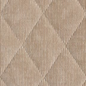 Steppstoff Cord mit Fellabseite Rauten – taupe, 