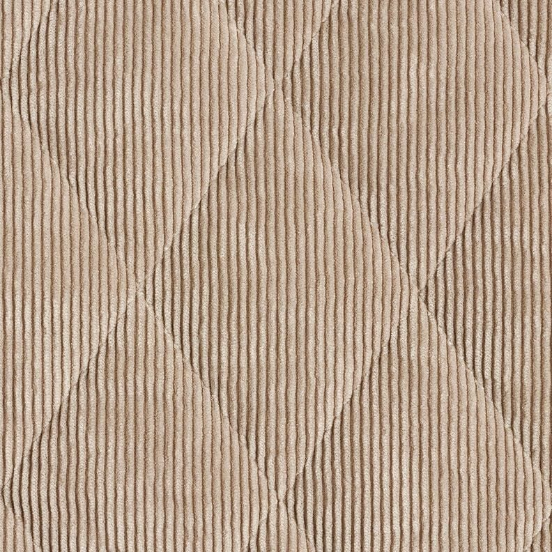 Steppstoff Cord mit Fellabseite Rauten – taupe, image number 1