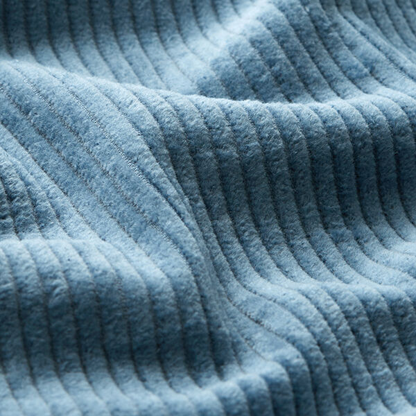 Breitcord vorgewaschen Uni – taubenblau | Reststück 100cm