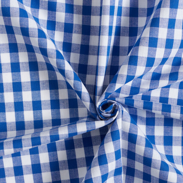 Baumwollstoff Vichy - 1 cm – königsblau | Reststück 80cm