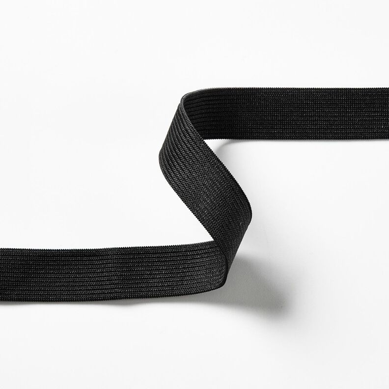 Glattes Gummiband [3 m | 20 mm] – schwarz,  image number 2
