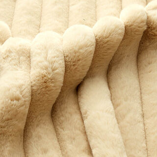 Polsterstoff Kuschelrippe – hellbeige, 