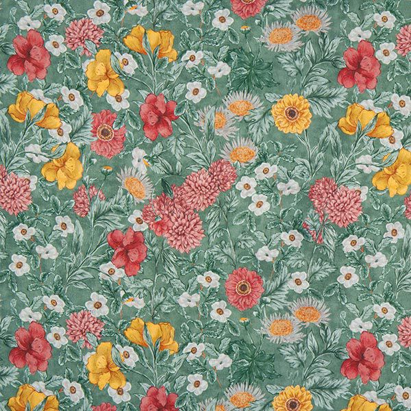 Viskoseleinen Gartenblumen – grün