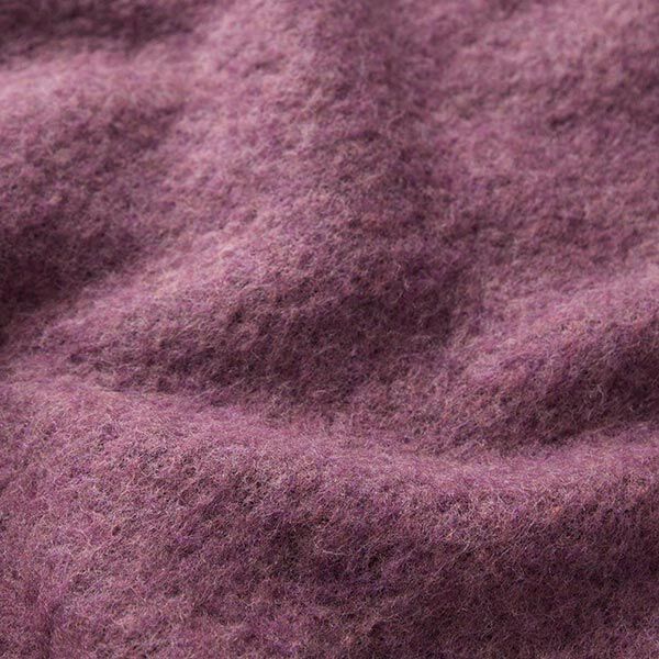 Woll-Mix gewalkt Melange – traube | Reststück 50cm