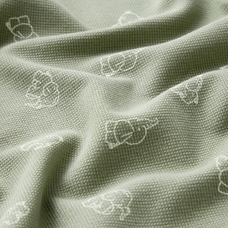 Waffeljersey Baby Elefanten – greige, image number 2