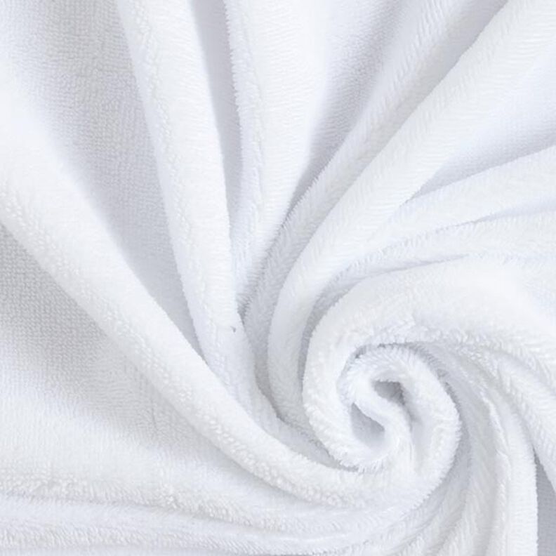 Kuschelfrottee Bambus Uni – weiss,  image number 1