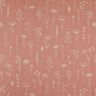 Dekostoff Halbpanama zarte Blumen – altrosa,  thumbnail number 1