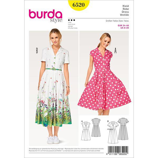 Kleid | Burda 6520 | 34-46, image number 1