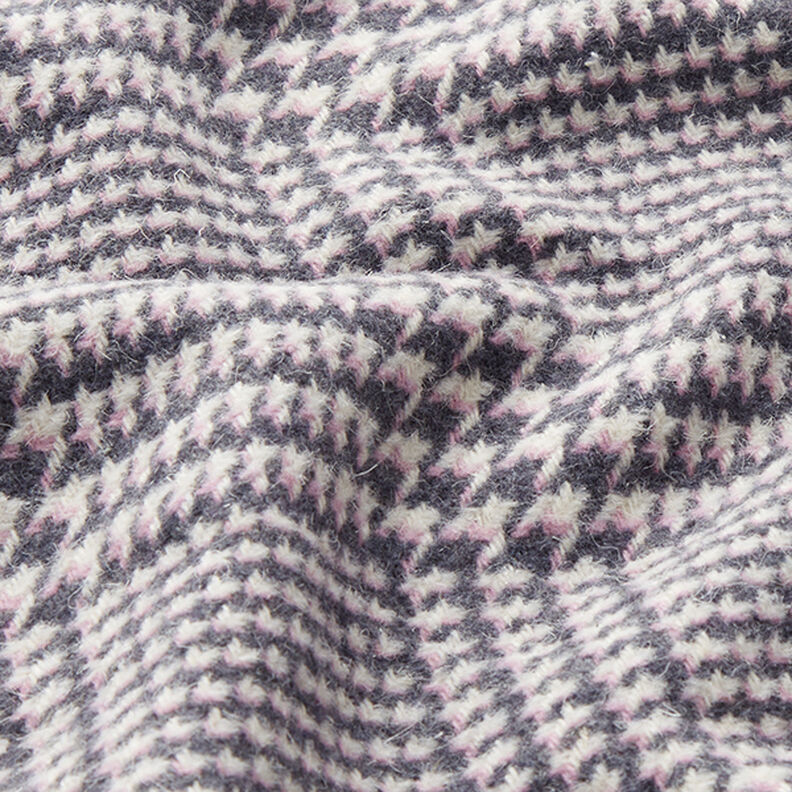 Mantelstoff Glencheck – anthrazit/rosa,  image number 2