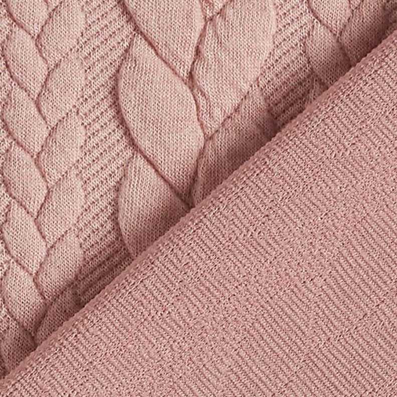 Jerseyjacquard Cloqué Zopfmuster – rosé,  image number 4