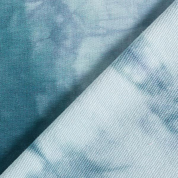 French Terry Sommersweat Batik – hellpetrol | Reststück 50cm