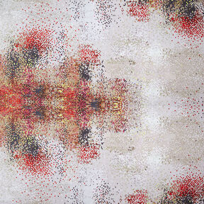 GOTS Baumwolljersey verstreutes Mosaik | TCC x LOOKS by Wolfgang Joop – rot/dunkelbeige, 