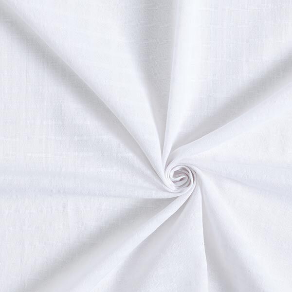 Baumwollstoff Struktur-Karo – weiss