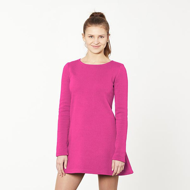 Leichter Baumwollsweat Uni – intensiv pink,  image number 6