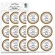 Sticker-Set Hochzeit Save the Date Ø 4,8 cm [ 24 Stück ] – wollweiss/beige,  thumbnail number 4