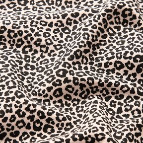 Baumwolljersey Mini Leo Print – natur/schwarz, 