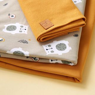 Stoffpaket Jersey Bär – sand, 