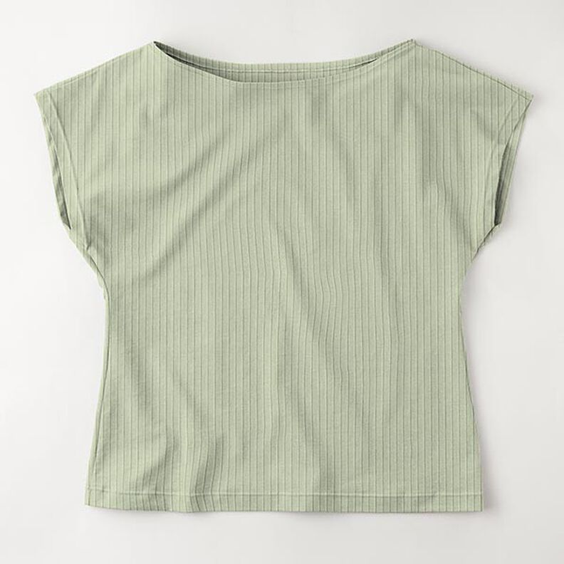 Rippenjersey uni – pistazie,  image number 8