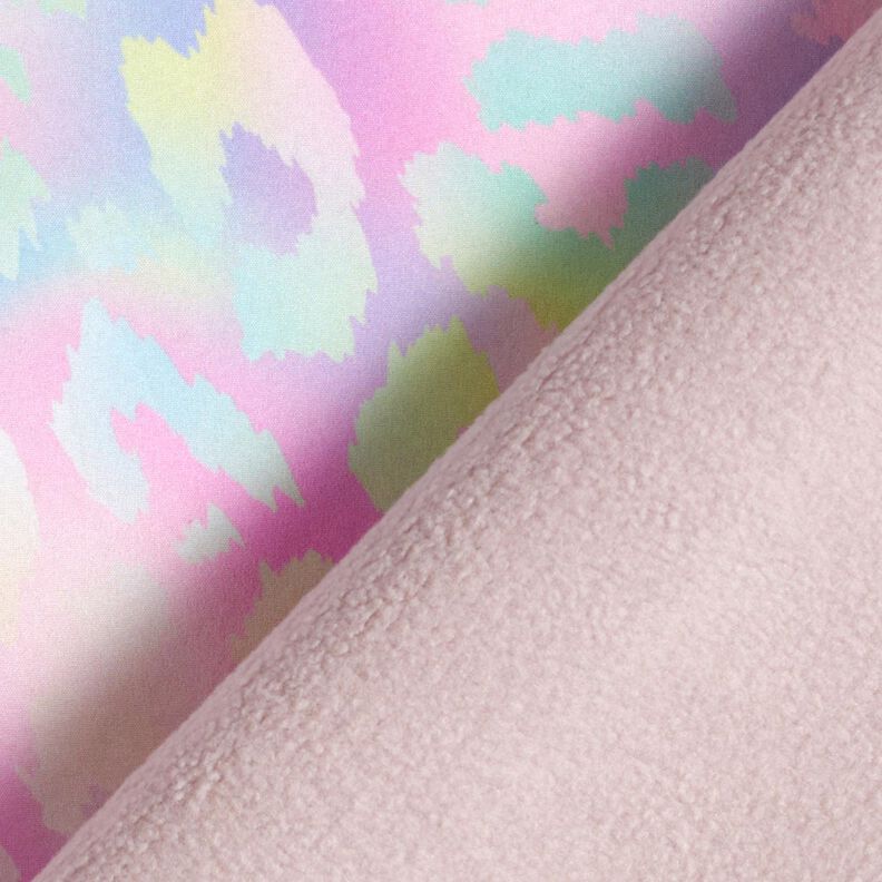 Softshell Leoprint Regenbogen &ndash; pastellflieder,  image number 4