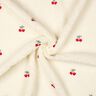 Teddyplüsch bestickte Kirschen | Poppy Fabrics – elfenbein/chili,  thumbnail number 3