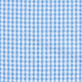 Seersucker Baumwolle gewebtes Karo – blau/weiss, 