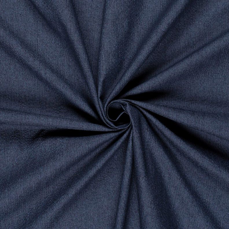 Denim Baumwoll-Mix Seersucker – marineblau,  image number 1