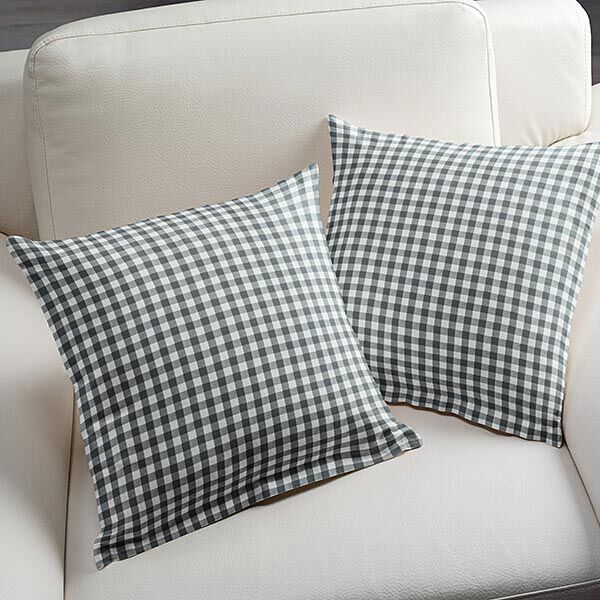 Baumwollstoff Vichy - 1 cm – grau | Reststück 50cm