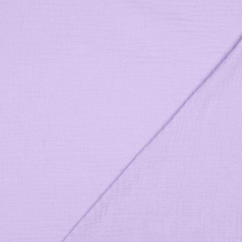 Musselin/ Doppel-Krinkel Gewebe beidseitige Bogenkante  | Poppy Fabrics – flieder/rotlila,  image number 4