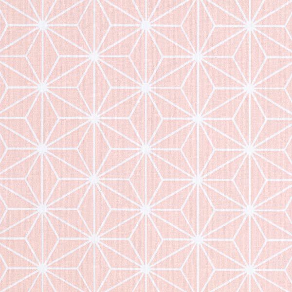 Baumwollstoff Cretonne Japanische Sterne Asanoha – rosa