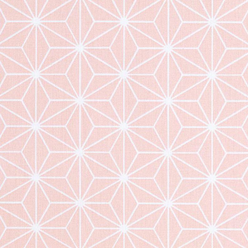 Baumwollstoff Cretonne Japanische Sterne Asanoha – rosa,  image number 1