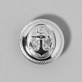 Metallknopf Anker – silber metallic, 