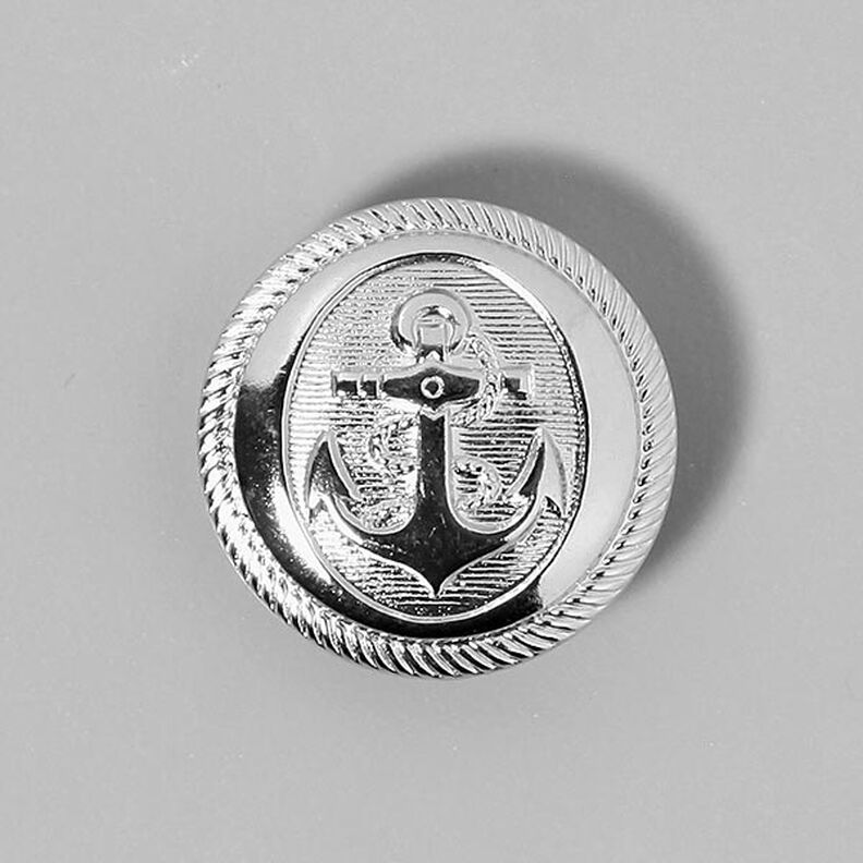 Metallknopf Anker – silber metallic,  image number 1