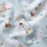 Baumwollpopeline Tiere im Wald – babyblau,  thumbnail number 2