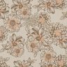 Musselin/ Doppel-Krinkel Gewebe Sommerblumen – helltaupe/mittelbraun,  thumbnail number 1