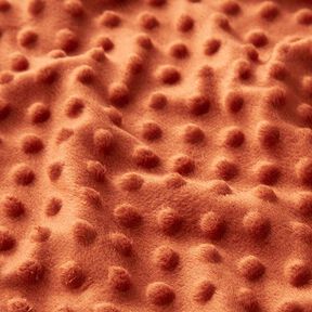 Kuschelfleece geprägte Punkte – terracotta, 