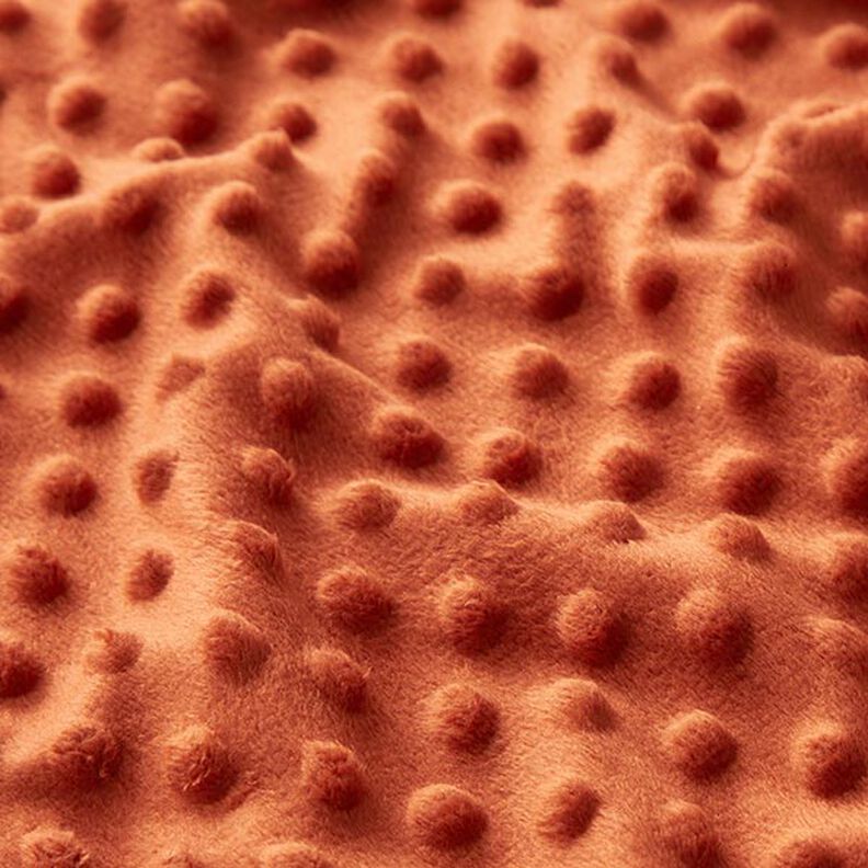 Kuschelfleece geprägte Punkte – terracotta,  image number 2