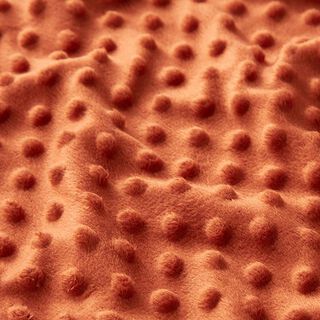 Kuschelfleece geprägte Punkte – terracotta, 