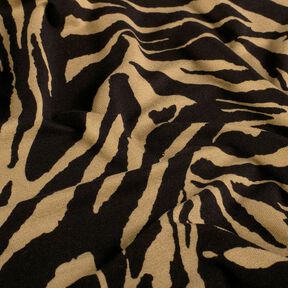 Viskosejersey Zebraprint – mocca/schwarz, 