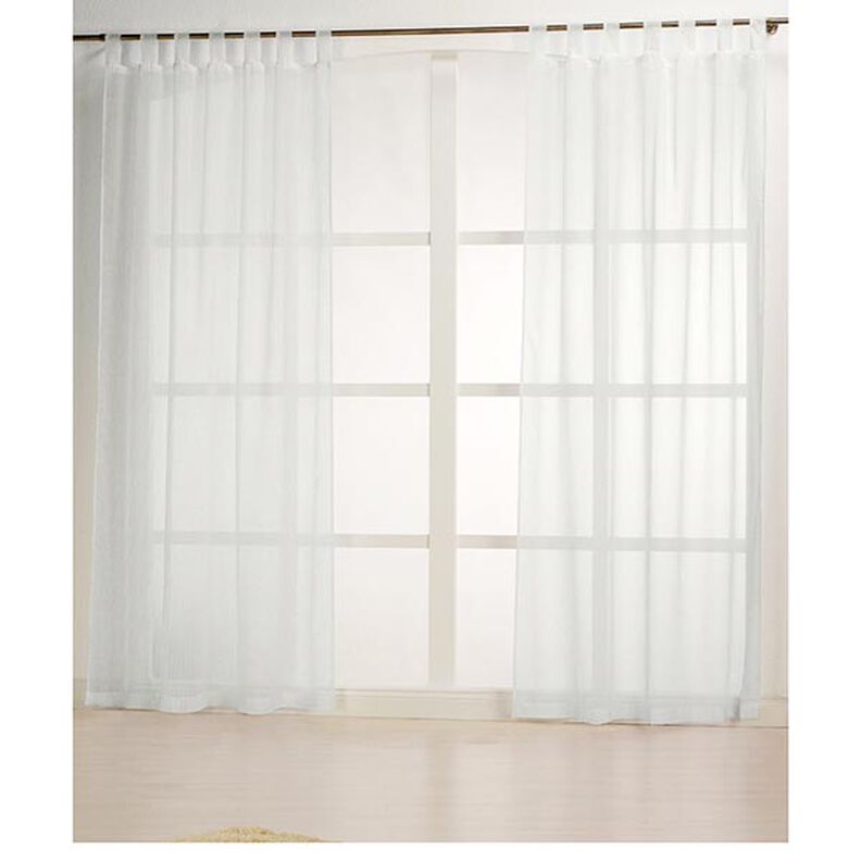 Gardinenstoff Streifen Effektgarn 300 cm – weiss,  image number 5