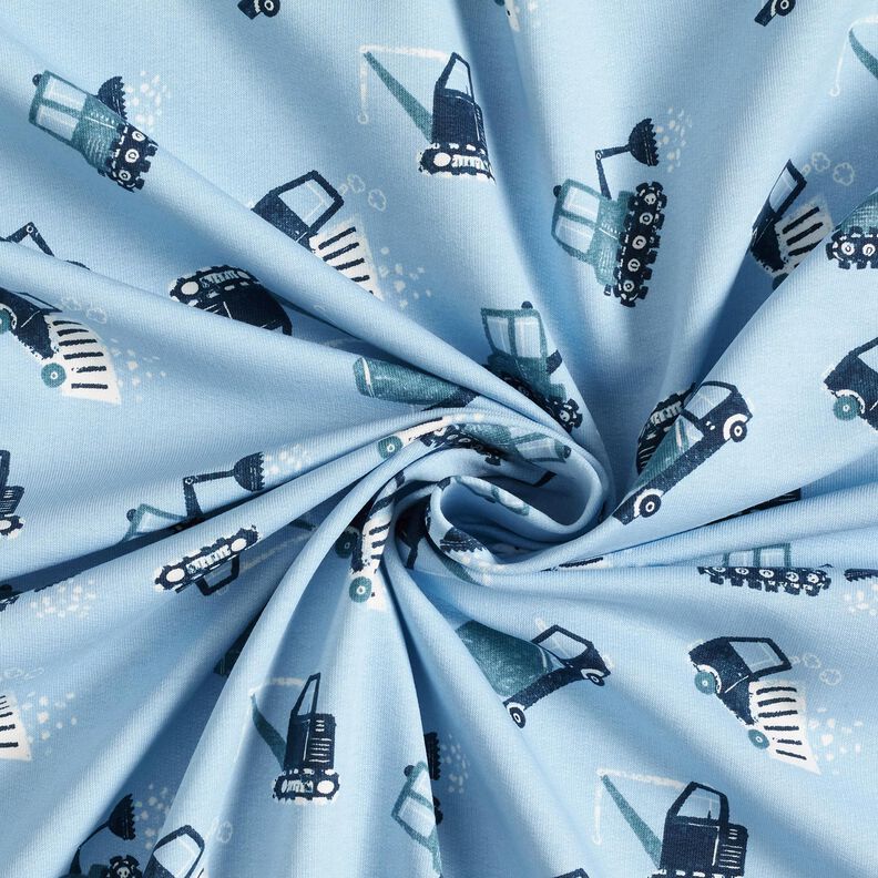 French Terry Sommersweat Baustelle – hellblau, image number 3