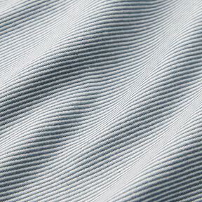 Bündchen Schlauchware schmale Ringel – jeansblau/wollweiss, 