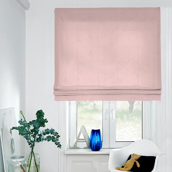 Dekostoff Halbpanama Chambray recycelt – rosé | Reststück 50cm